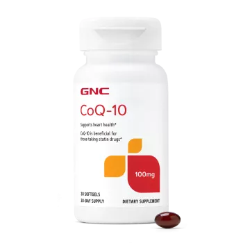 Gnc, Coq-10 100 Mg, Coenzima Q-10 Naturala 100 Mg, 30 Capsule Gelatinoase