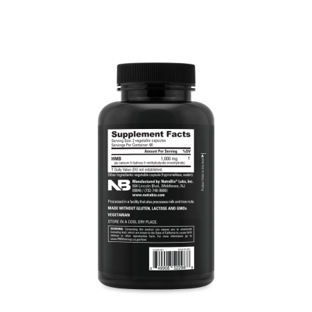 Nutrabio Hmb Strength & Recovery Support, Suport Pentru Forta Si Recuperare Musculara, 120 Cps