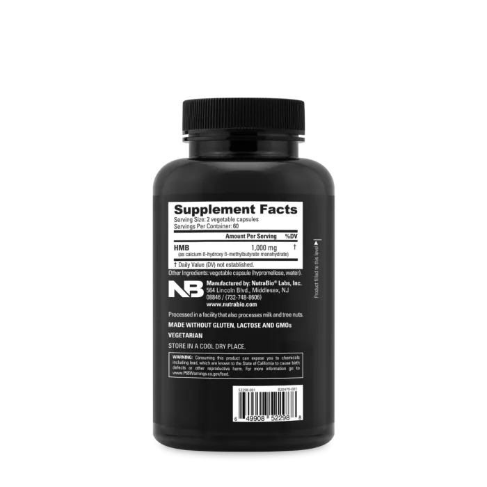 Nutrabio Hmb Strength & Recovery Support, Suport Pentru Forta Si Recuperare Musculara, 120 Cps