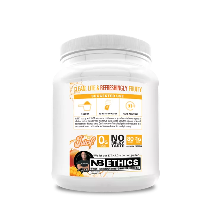 Nutrabioclear Whey Protein Isolate Mango, Izolat Proteic Din Zer Clar Cu Aroma De Mango, 489 G