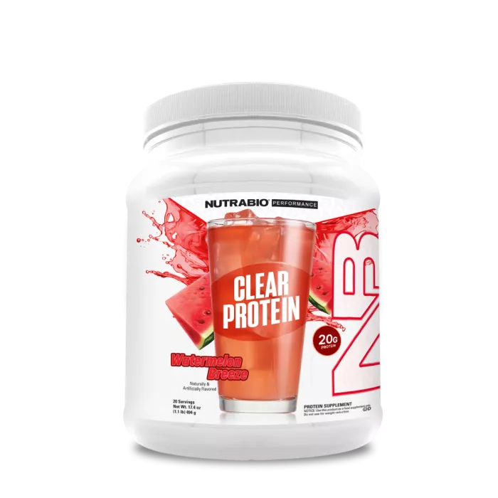 Nutrabio Clear Whey Protein Isolate Fruit Punch, Proteina Izolata Din Zer Cu Textura Transparenta Cu Aroma De Fructe, 511 G