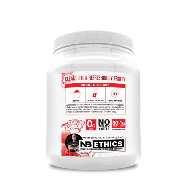 Nutrabio Clear Whey Protein Isolate Fruit Punch, Proteina Izolata Din Zer Cu Textura Transparenta Cu Aroma De Fructe, 511 G