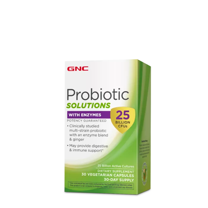 Gnc Probiotic Solutions With Enzymes, Probiotic Lab4 Studiat Clinic, 25 Miliarde Ufc Culturi Vii Cu Enzime Digestive Si Ghimbir, 30 Cps Gnc Probiotic Solutions With Enzymes, Probiotic Lab4 Studiat Clinic, 25 Miliarde Ufc Culturi Vii Cu Enzime Digestive Si Ghimbir, 30 Cps