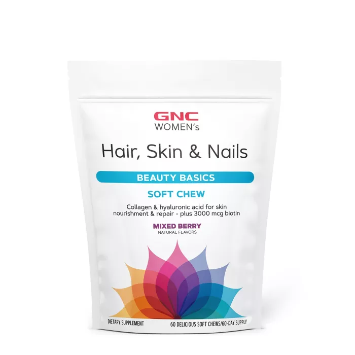 Gnc Women’s Hair, Skin & Nails Formula, Formula Pentru Par, Piele Si Unghii, Caramele Cu Aroma De Fructe De Padure, 60 Caramele Gnc Women’s Hair, Skin & Nails Formula, Formula Pentru Par, Piele Si Unghii, Caramele Cu Aroma De Fructe De Padure, 60 Caramele