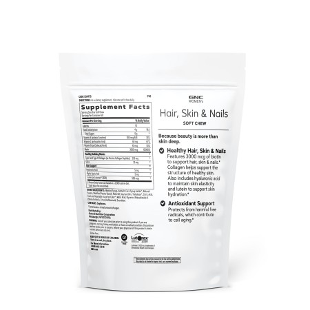 Formula pentru par, piele si unghii, caramele cu aroma de fructe de padure (60 caramele), GNC Live Well