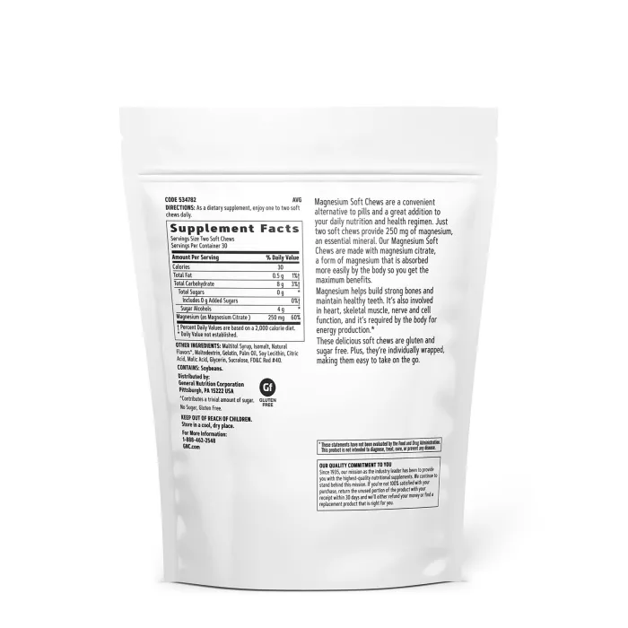 Gnc Magnesium 250 Mg, Magneziu, Cu Aroma Naturala De Capsuni Pentru Relaxare Musculara Si Sustinerea Sistemului Nervos, 60 Caramele Gnc Magnesium 250 Mg, Magneziu, Cu Aroma Naturala De Capsuni Pentru Relaxare Musculara Si Sustinerea Sistemului Nervos, 60 Caramele