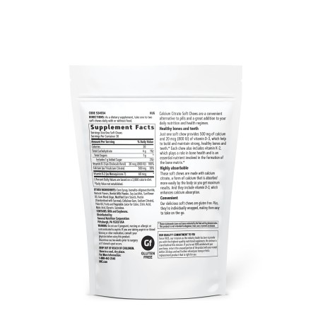 Calciu citrat caramele cu aroma naturala de fructe de padure si frisca (30 caramele), GNC Live Well