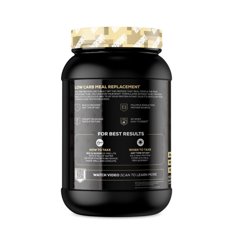 Redcone1 Mre Lite, Proteina De Origine Animala Cu Aroma De Milkshake De Vanilie, 870 G