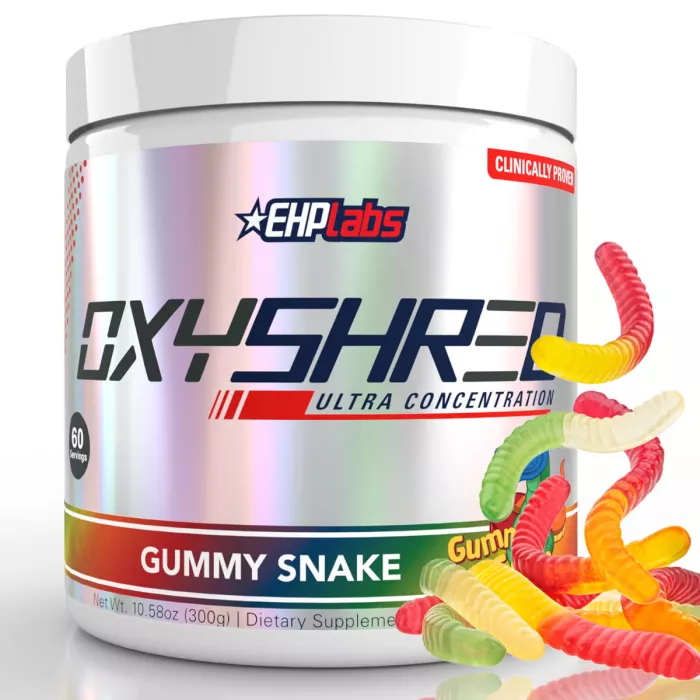 Ehp Labs Oxyshred Oxyshred, Formula Termogenica Pentru Energie Si Arderea Grasimilor Cu Cla, Garcinia Cambogia Cu Aroma De Gummy Worm, 300 G