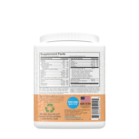 Portions Master Vegan Collagen Builder, Formula Speciala Pentru Productia De Colagen Cu Aroma De Caramel Sarat, 500 G