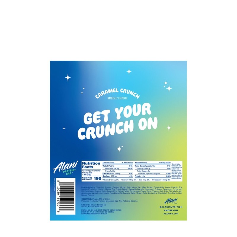 Alani Nu Fit Snacks, Baton Proteic Cu Aroma De Caramel Crocant, 48 G