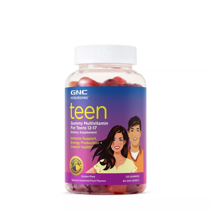 Milestones Teen, Multivitamine Jeleuri pentru adolescenti 12-17 ani (120 jeleuri), GNC Live Well Milestones Teen, Multivitamine Jeleuri pentru adolescenti 12-17 ani (120 jeleuri), GNC Live Well