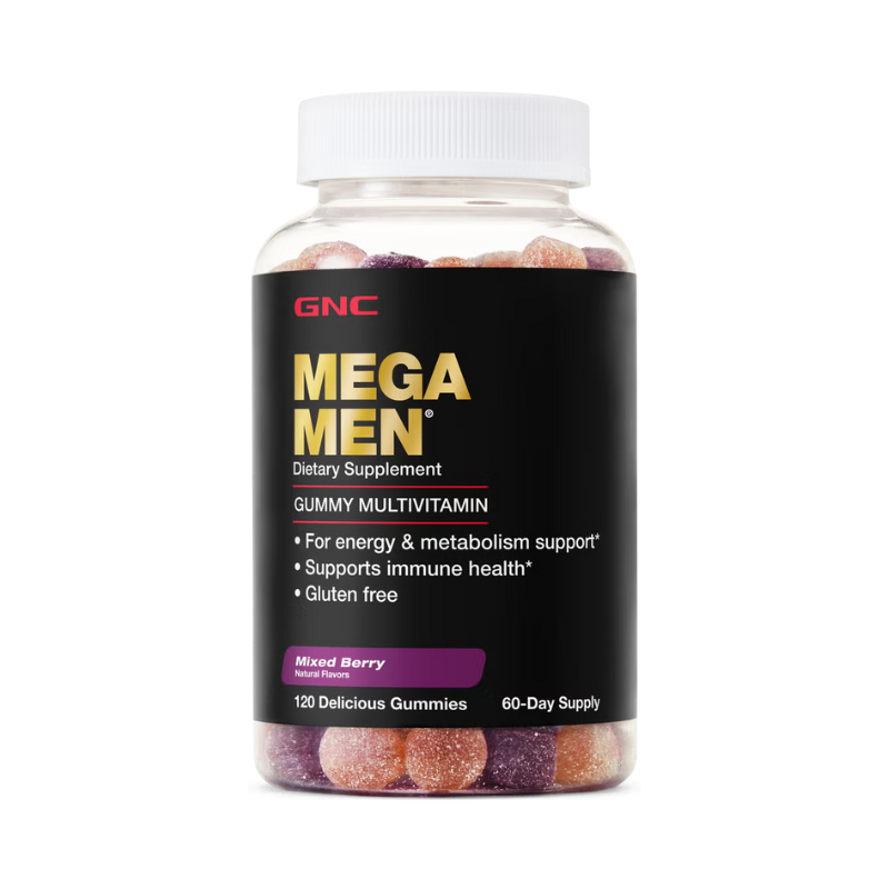 Mega Men, Multivitamine jeleuri pentru barbati cu aroma naturala de fructe de padure (120 Jeleuri), GNC Live Well