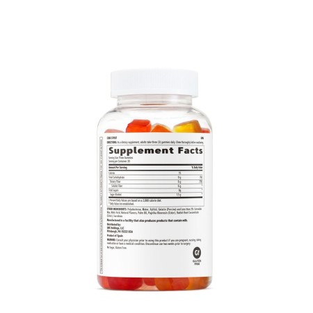 Gnc Fiber Gummy, Jeleuri Cu Fibre Cu Aroma De Fructe Asortate, 90 Jeleuri