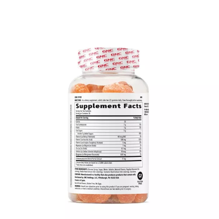 Gnc Multivitamin + Immune, Multivitamine Pentru Sustinerea Imunitatii Adultilor Si Copiilor, 60 Jeleuri Gnc Multivitamin + Immune, Multivitamine Pentru Sustinerea Imunitatii Adultilor Si Copiilor, 60 Jeleuri
