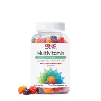 Gnc Women’s Multivitamin 50+ Gummies, Jeleuri Cu Multivitamine Pentru Femei 50+ Cu Aroma De Fructe Asortate, 120 Jeleuri