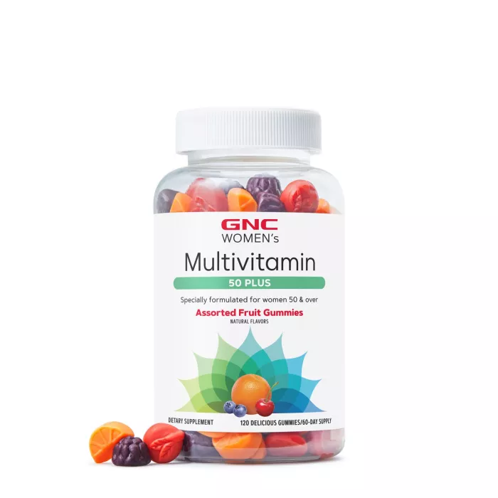 Gnc Women’s Multivitamin 50+ Gummies, Jeleuri Cu Multivitamine Pentru Femei 50+ Cu Aroma De Fructe Asortate, 120 Jeleuri Gnc Women’s Multivitamin 50+ Gummies, Jeleuri Cu Multivitamine Pentru Femei 50+ Cu Aroma De Fructe Asortate, 120 Jeleuri
