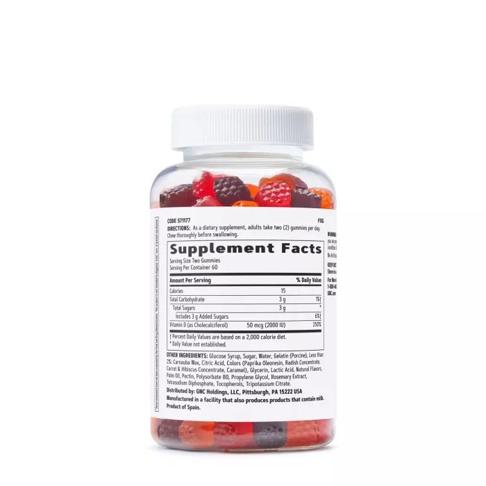 Gnc Vitamin D-3 2000 Ui, Vitamina D-3 50 Mcg (2000 Ui) Naturala 100% Din Lanolina, 120 Jeleuri Gnc Vitamin D-3 2000 Ui, Vitamina D-3 50 Mcg (2000 Ui) Naturala 100% Din Lanolina, 120 Jeleuri