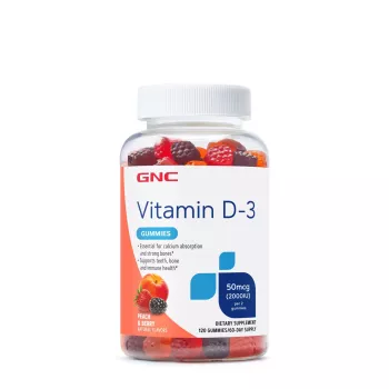 Gnc Vitamin D-3 2000 Ui, Vitamina D-3 50 Mcg (2000 Ui) Naturala 100% Din Lanolina, 120 Jeleuri