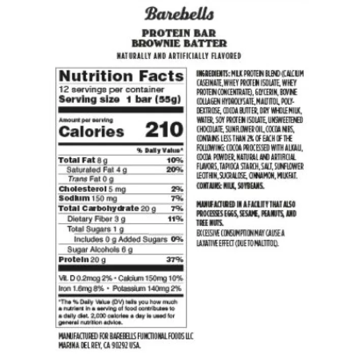 Barebells Protein Bar Brownie Batter, Baton Proteic Cu Aroma De Crema De Brownie, 55 G