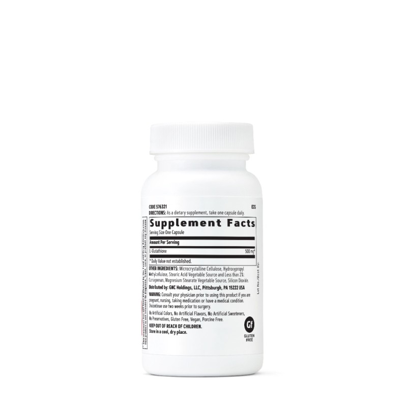 Gnc L-glutathione, L-glutation 500 Mg, 30 Cps