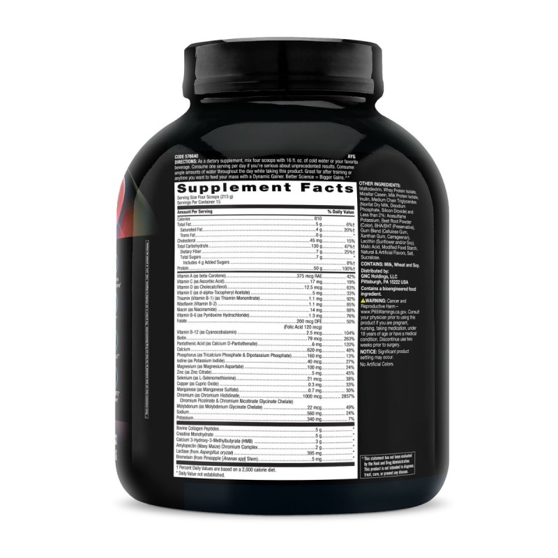 Gnc Beyond Raw Dynamic Gainer High-tech Mass Gainer, Gainer Proteic Cu Aroma De Shortcake De Capsuni, 3195 G