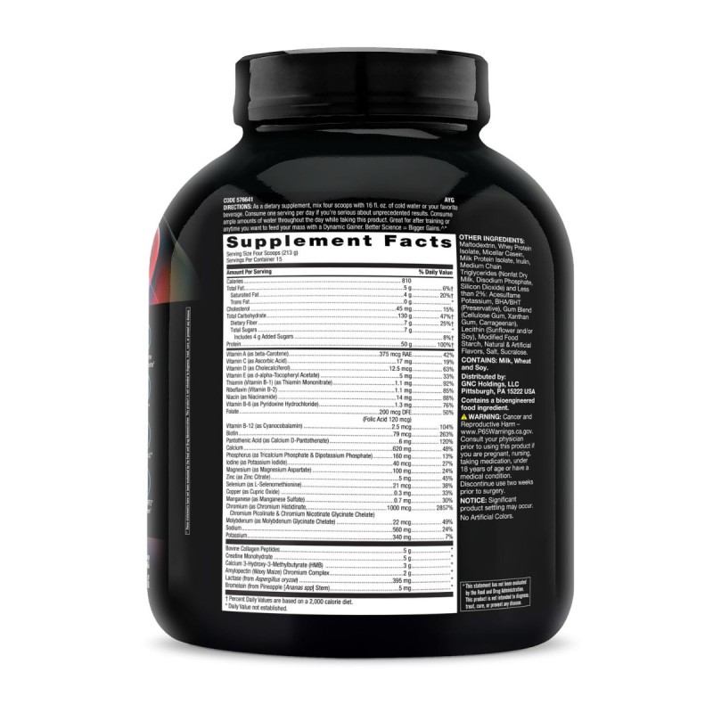 Gnc Beyond Raw Dynamic Gainer High-tech Mass Gainer, Gainer Proteic Cu Aroma De Cheesecake De Vanilie, 3195 G