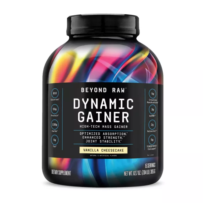 Gnc Beyond Raw Dynamic Gainer High-tech Mass Gainer, Gainer Proteic Cu Aroma De Cheesecake De Vanilie, 3195 G Gnc Beyond Raw Dynamic Gainer High-tech Mass Gainer, Gainer Proteic Cu Aroma De Cheesecake De Vanilie, 3195 G