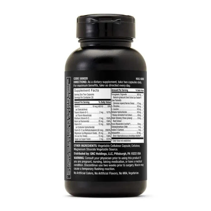 Gnc Men's Healthy Testosterone, Formula Avansata Pentru Vitalitate Masculina, Performanta Si Echilibru Hormonal, 60 Tb