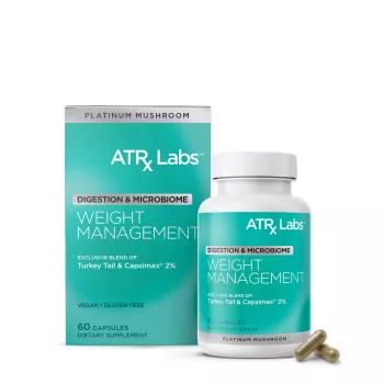 Atrx Labs Weight Management Platinum Mushroom, Solutie Superioara Pentru Controlul Greutatii, 60 Cps
