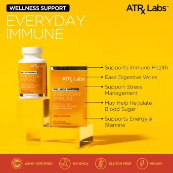 Atrx Labs Everyday Immune Platinum Mushroom Blend, Formula Avansata Cu Ciuperci Pentru Imunitate Puternica, 60 Cps