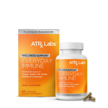 Atrx Labs Everyday Immune Platinum Mushroom Blend, Formula Avansata Cu Ciuperci Pentru Imunitate Puternica, 60 Cps