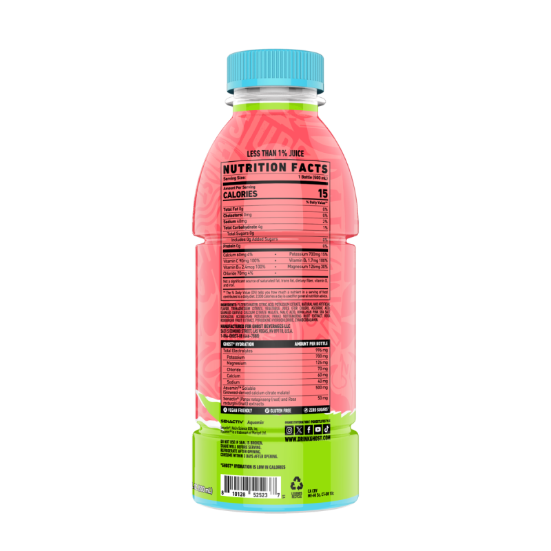 Ghost Hydration Drink Kiwi Strawberry Flavor, Bautura Pentru Rehidratare Cu Aroma De Kiwi Si Capsuni, 500 Ml