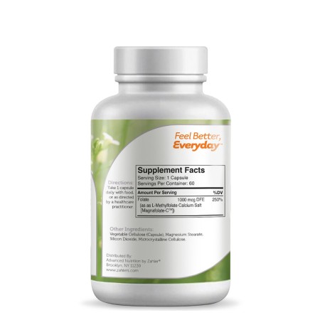 Zahler Methylfolat, Forma Stabila Si Activa De Acid Folic Metilfolat, 60 Cps