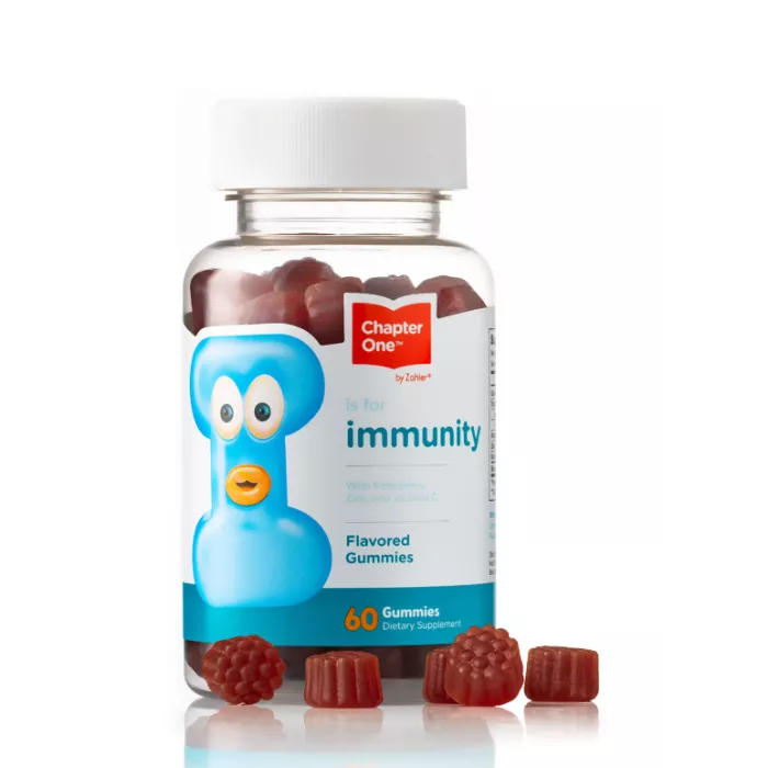 Zahler Chapter One Kids Immunity, Kosher Certified, Flavored Gummies, Multivitamine Pentru Sustinerea Imunitatii Pentru Copii, 60 Jeleuri