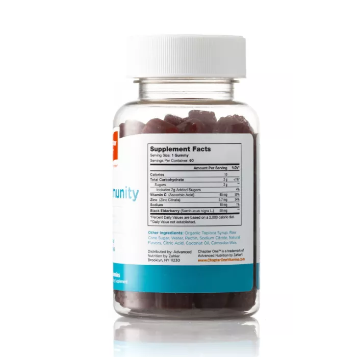 Zahler Chapter One Kids Immunity, Kosher Certified, Flavored Gummies, Multivitamine Pentru Sustinerea Imunitatii Pentru Copii, 60 Jeleuri