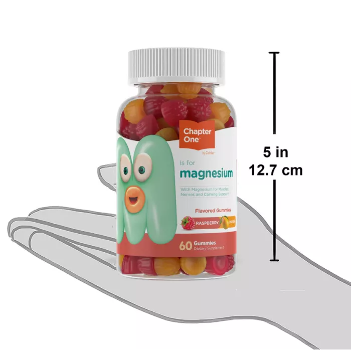 Zahler Chapter One Kids Magnesium,kosher Certified, Magneziu Pentru Copii Cu Aroma De Zmeura Si Mango, 60 Jeleuri