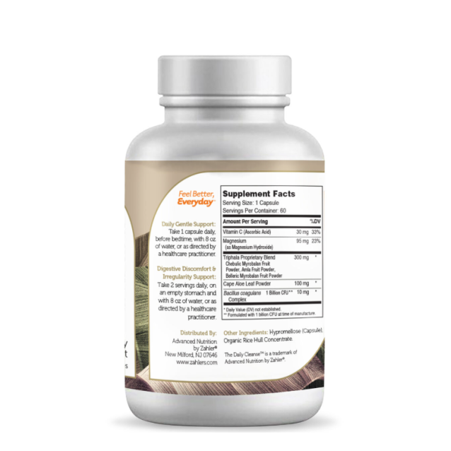 Zahler The Daily Cleanse, Formula Avansata Pentru Detoxifierea Organismului, 60 Cps
