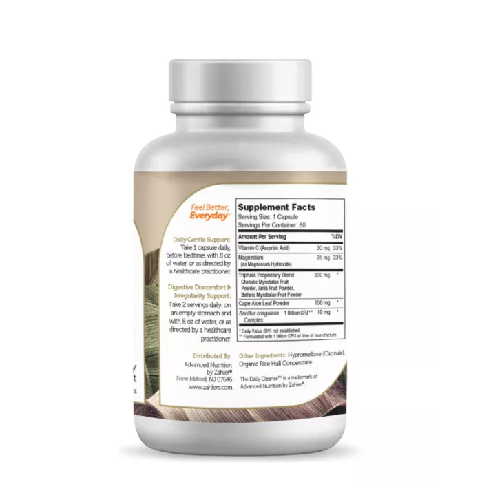 Zahler The Daily Cleanse, Formula Avansata Pentru Detoxifierea Organismului, 60 Cps