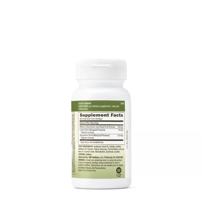 Gnc Herbal Plus Bilberry Extract & Lutein, Extract De Afine Si Luteina, 30 Cps Gnc Herbal Plus Bilberry Extract & Lutein, Extract De Afine Si Luteina, 30 Cps
