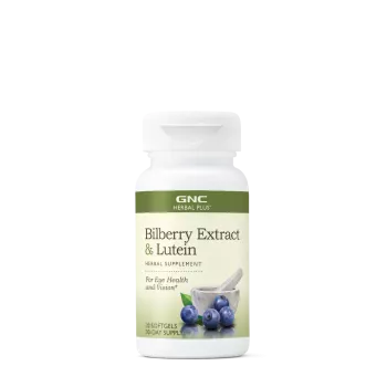 Gnc Herbal Plus Bilberry Extract & Lutein, Extract De Afine Si Luteina, 30 Cps