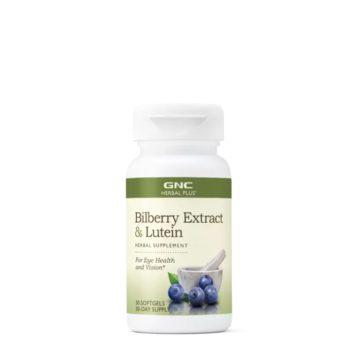Gnc Herbal Plus Bilberry Extract & Lutein, Extract De Afine Si Luteina, 30 Cps Gnc Herbal Plus Bilberry Extract & Lutein, Extract De Afine Si Luteina, 30 Cps