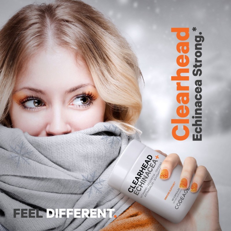 Codeage Clearhead Daily Multivitamins, Formula Premium Pentru Sustinerea Imunitatii, Energie Si Vitalitate, 90 Cps