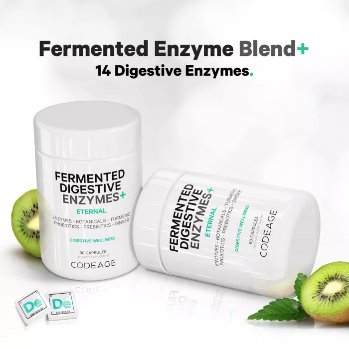 Codeage Fermented Digestive Enzymes With Probiotics & Prebiotics, Enzime Digestive Cu Probiotice Si Prebiotice Pentru Sustinerea Digestiei, 90 Cps Codeage Fermented Digestive Enzymes With Probiotics & Prebiotics, Enzime Digestive Cu Probiotice Si Prebiotice Pentru Sustinerea Digestiei, 90 Cps