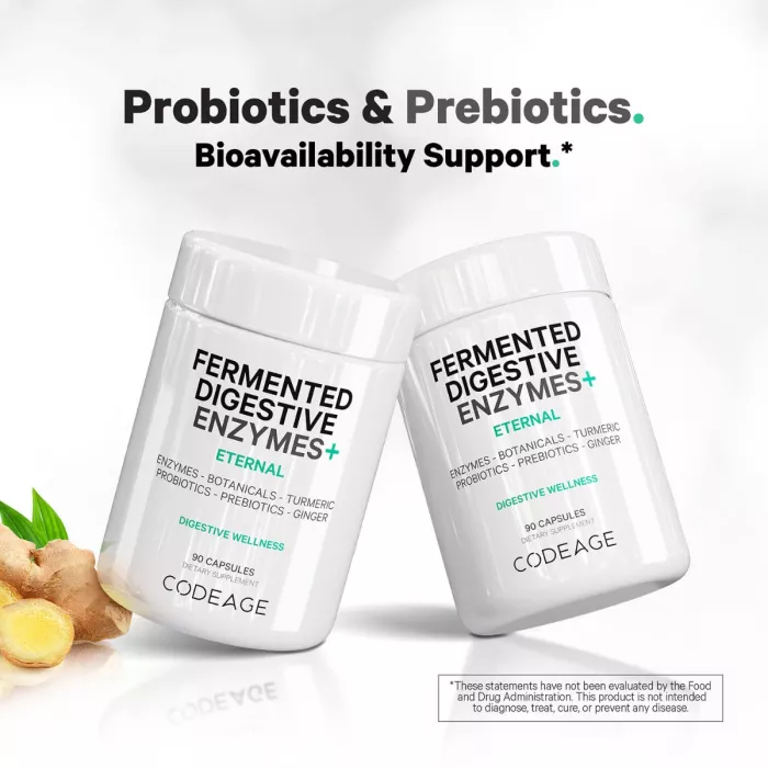 Codeage Fermented Digestive Enzymes With Probiotics & Prebiotics, Enzime Digestive Cu Probiotice Si Prebiotice Pentru Sustinerea Digestiei, 90 Cps Codeage Fermented Digestive Enzymes With Probiotics & Prebiotics, Enzime Digestive Cu Probiotice Si Prebiotice Pentru Sustinerea Digestiei, 90 Cps