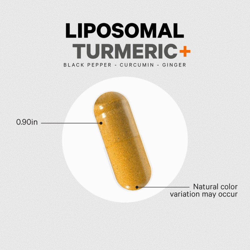 Codeage  Turmeric Lipozomal Fermentat + Piper Negru,  Curcumin Si Ghimbir, 90 Cps