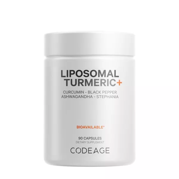 Codeage Turmeric Lipozomal Fermentat + Piper Negru, Curcumin Si
