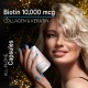 Codeage Hair Vitamins - Biotin 10000 Mcg - Collagen - Keratin & Multivitamins, Complex De Multivitamine Pentru Sanatatea Parului, 120 Cps