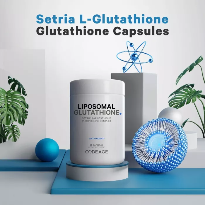 Codeage Liposomal Glutathione, Glutation Lipozomal Setria, 60 Cps Codeage Liposomal Glutathione, Glutation Lipozomal Setria, 60 Cps