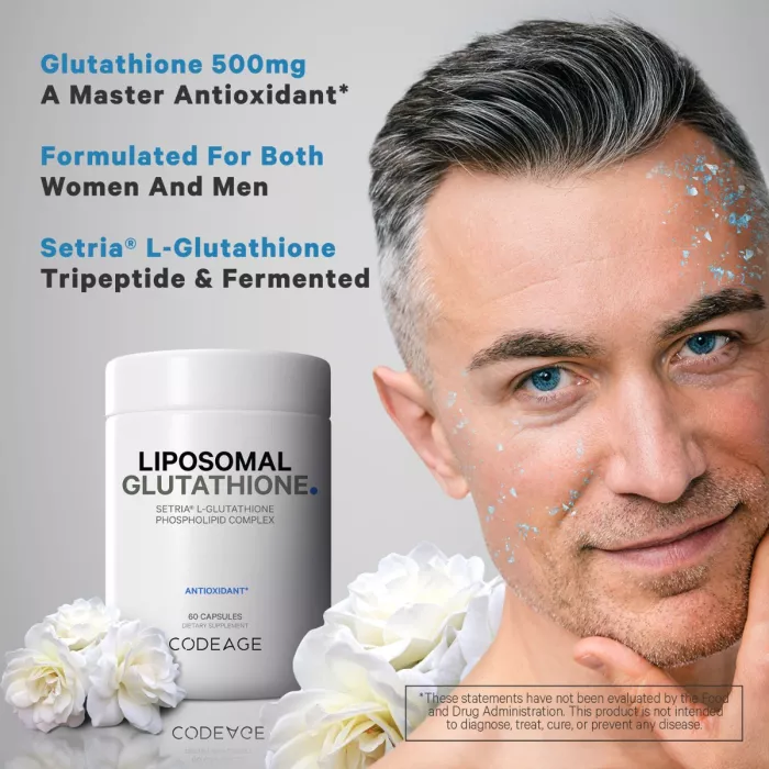 Codeage Liposomal Glutathione, Glutation Lipozomal Setria, 60 Cps Codeage Liposomal Glutathione, Glutation Lipozomal Setria, 60 Cps